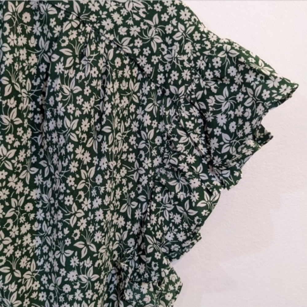 $550 Veronica Beard Marla Forest Green Ruched Silk Dress Size 4 - Picture 9 of 13